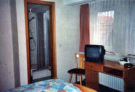 Schlafzimmer in der Pension