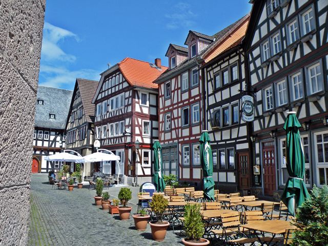 Altstadt mit Fachwerk in Schotten im Vogelsberg