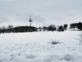 Schnee am Hoherodskopf im Vogelsberg